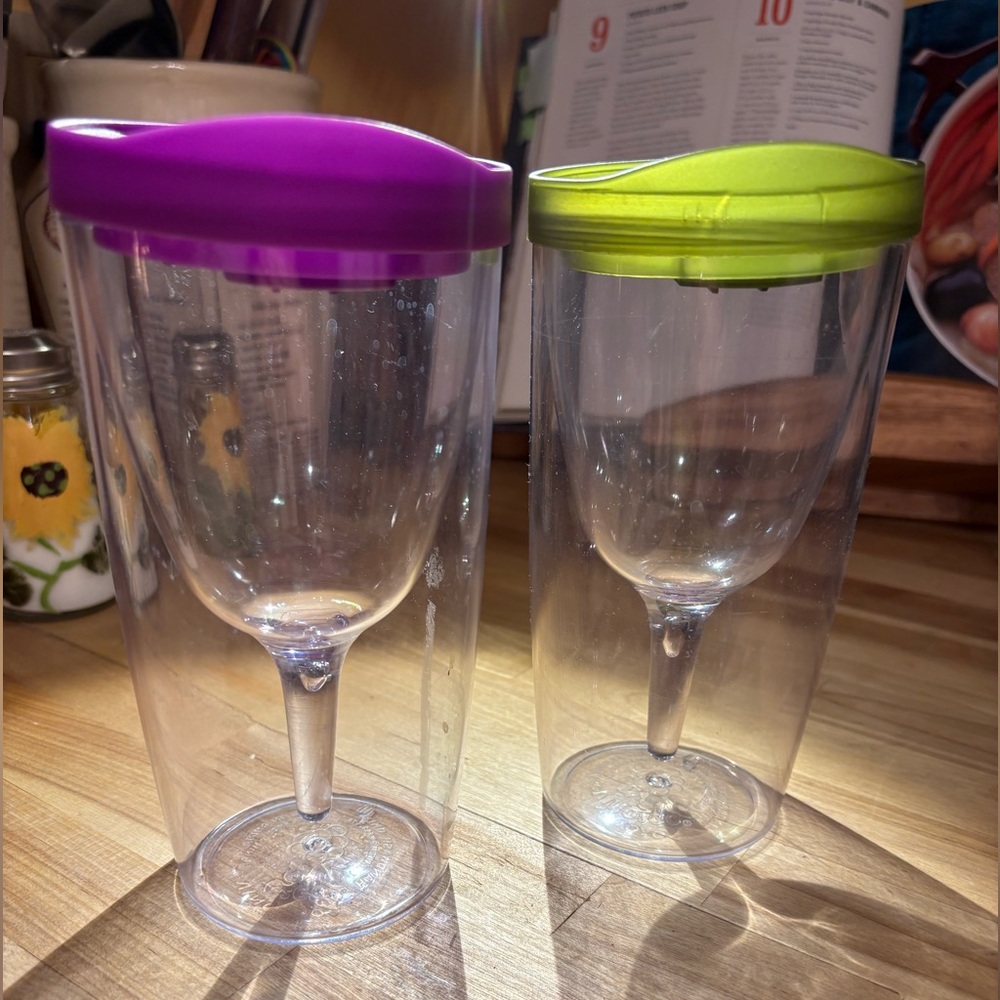 Pair insulated wine tumblers